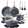 GiPP Ceramic Pots and Pans Set Non Stick - 18