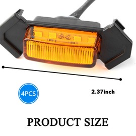 QBOONPT 4PCS LED Grill Lights, LED Amber Grill Light, Front Grille Bumper Raptor Lamps Car Accessories with Harness, Compatible with 2016-2019 Toyota Tacoma TRD PRO Front Grill