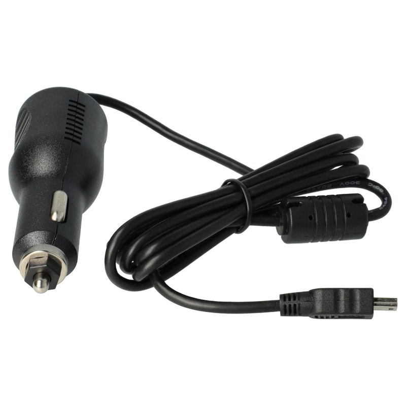 vhbw IN-CAR CHARGER for Navigation systems with Mini-USB-connection with intergrated