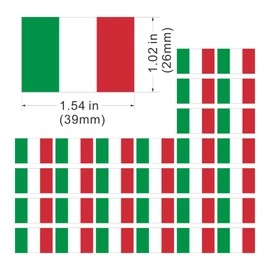 Womaha 30 Temporary Italy Flag Tattoos Fans Face Tattoo Stickers for Adults Kids Group Activity Props