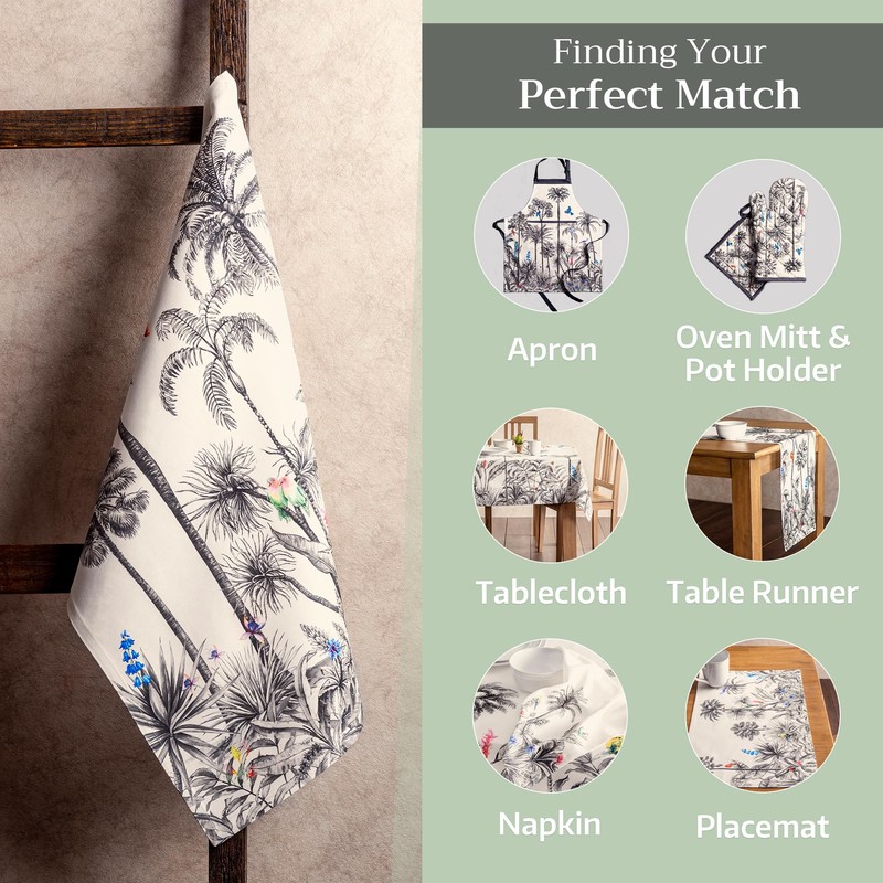 Maison d' Hermine Amarante 100% Cotton Set of 3 Multi-Purpose