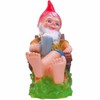 RAKSO Beer Garden Gnome, 14", Large UV Resistant Lawn Ornament