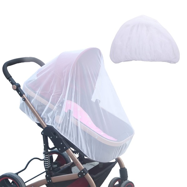Pram Net, Universal Pram Mosquito Net Fly Bug Insect Net Protection Cover Baby Infant Fly Insect Net for Pushchair Car Buggy Carrycot Stroller Bassinet