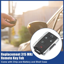 ACROPIX 315 MHz Key Fob Keyless Entry Remote Fit for Chevy Suburban Tahoe 2015-2020 for GMC Yukon 2015-2020 M3N-32337100 - Pack of 1 Black