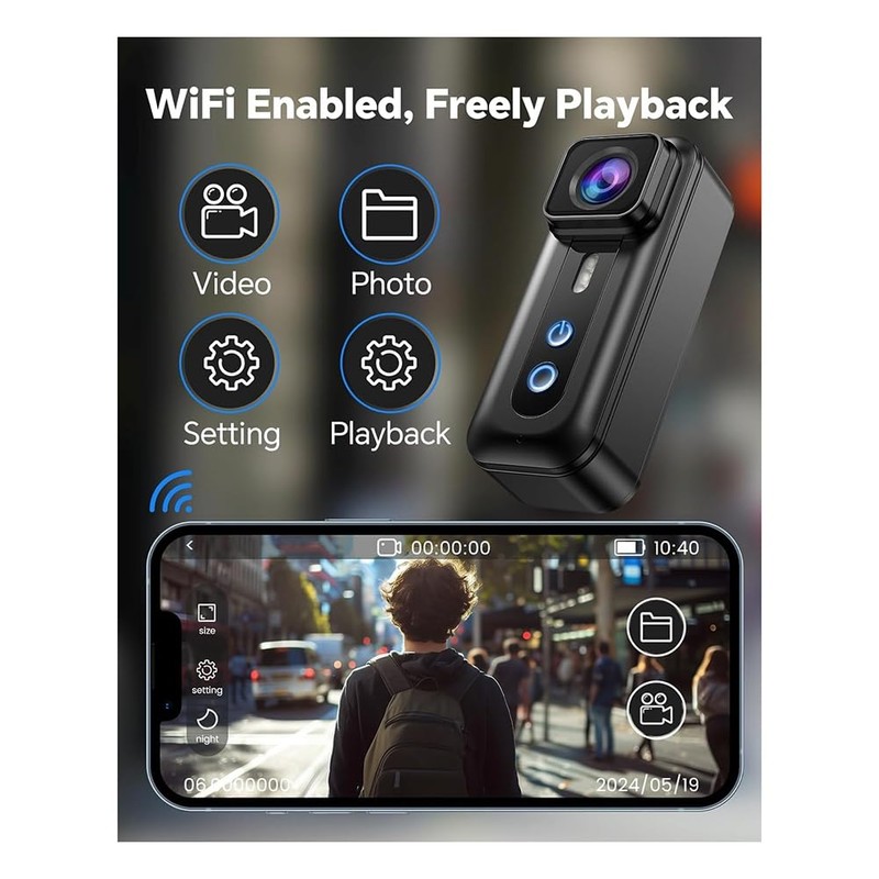 Byttlerom 1080P Body Camera,Video Recording Dash Camera, Small and Compact,