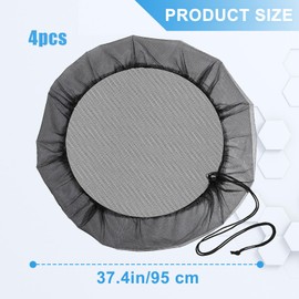 Rain Butt Net with Elastic Band Rain Butt Net: Pack of 4 95 cm Net for Rain Butt Round, High-Quality Rain Butt Cover, Adjustable Rain Butt Cover for Rain Butt Protection Against Mosquitos Leaves