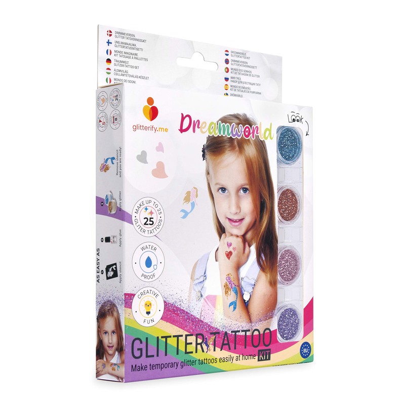 Traumwelt - Temporary Glitter Tattoo Set for Girls for Kids