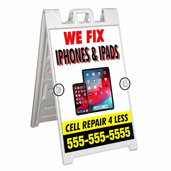 We Fix Phones & Tablets (24" X 36") Standard A-Frame