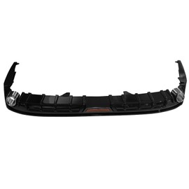 IKON MOTORSPORTS Rear Diffuser w/LED Brack Light, Compatible with 2023-2025 Honda Accord, IK Style Gloss Black PP Shark Fin Rear Bumper Valance Spoiler, Air Dam Chin Splitter Molding 3PCS