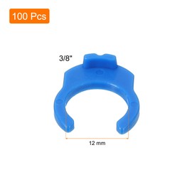 uxcell 100Pcs 3/8 Inch Locking Clip for RO Water Filtration Systems Tube Quick Connect Lock Clamps Fitting Replacement Parts, Blue