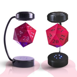A&B1 Tabletop D20 Dice with LED Lights - 20-Sided Die for D&D Decoration, Cosplay, and Fantasy Gaming (Purple)