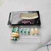 24 Pcs Coconut Tree Press on Nails Medium Length Coffin,