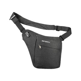 WATERFLY Sling Crossbody Chest Bag: Slim Anti-Theft Cross Body Bag Over Shoulder Backpack Stealth Side Pack Man Woman