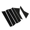 6PCS Car Window Trim Bright Black Lightweight Smooth Surface Window