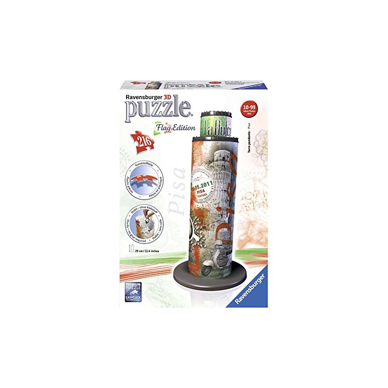 Ravensburger 125814 Flag Edition Pisa Tower 3D Puzzle – monuments