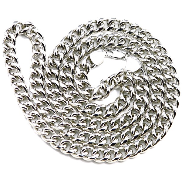 GWOOD Cuban Link Chain Gold Color Necklace (Silver Color 10MM