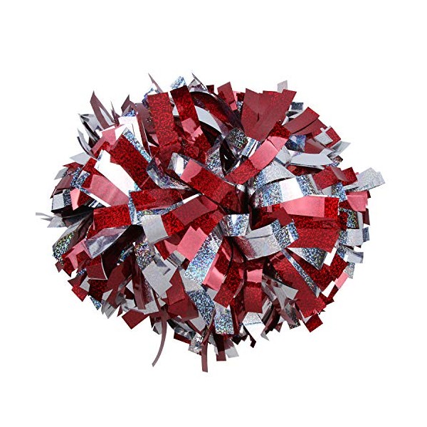 ICOCHEER Cheerleading Pom Poms Metalic Holographic Cheerleader 6 inch 1