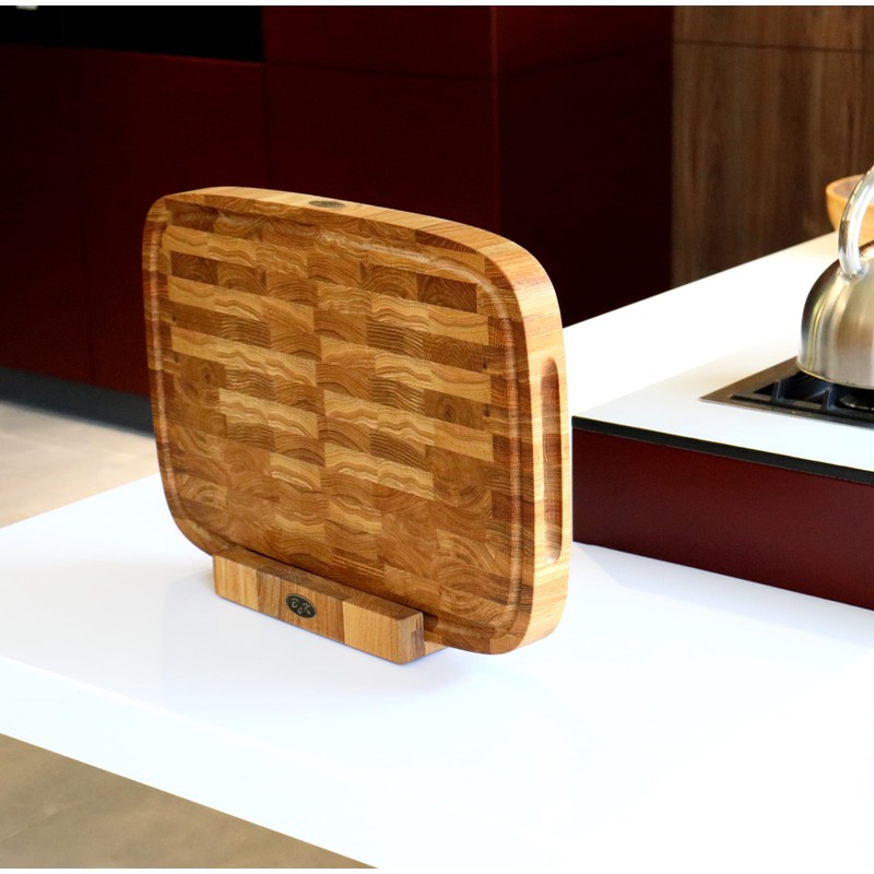 B4K Oak Chopping Board Stand - Sturdy Chopping Board Holder