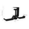 BIUDECO Under Desk Rotatable Aluminum Alloy Double Headphone Hanger Space