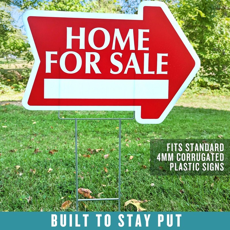 30" Heavy Duty Yard Stakes, 5 Pack, .25 Diameter Metal