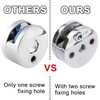 Upgraded 3-5mm Frameless Mirror Mounting Hardware 4 Pack Dual-Screw Fixing