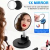 LUAZEX Portable Makeup Mirror with Stand, Black Metal Frame, 3.86