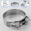BDHYYM 3 Pcs Auspuffrohr klemme Universal Auspuffschelle,Gelenkbolzenschelle Edelstahl Schlauchschellen 64-67mm,Bandbreite