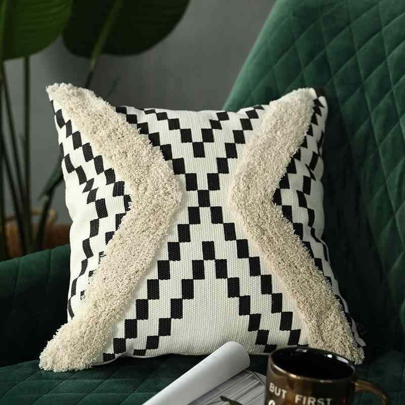 MODERN HOMES (Set of 2) Boho Design Tufted Cotton Cushion
