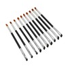 10pcs Sickle Eyeliner Brush Double Ended Sickle Eyeliner Detail Brush