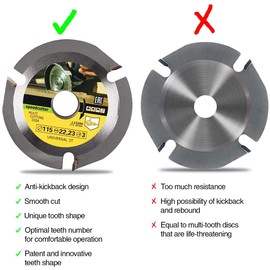 3Pcs Wood Carving Disc Tungsten Steel Wood Carving Wheel Wear Resistant Wood Grinding Wheel Angle Grinder Accessories for Wood Plastic Cutting Engraving Polishing