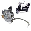 Motorcycle ATV Carb Carburetor Replacment with Oil Pipe for 4