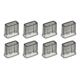 sourcing map 8pcs USB Port Cover Anti Dust PC USB Type-A Female Ports Protective Cover Protectors for PC Laptop, Transparent Black