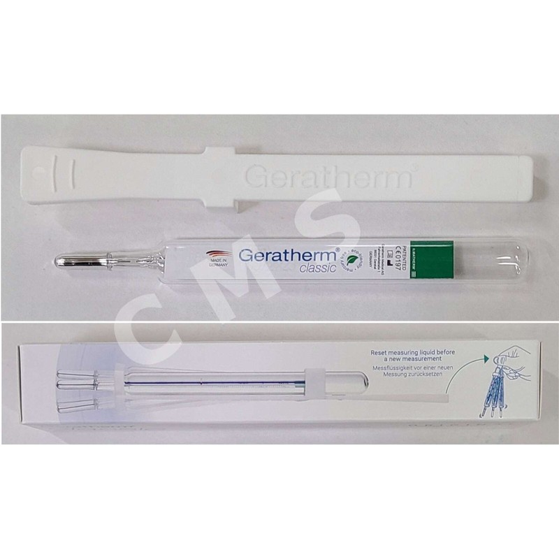 GERATHERM CLASSIC Original Clinical Glass Thermometer °F / °C Made