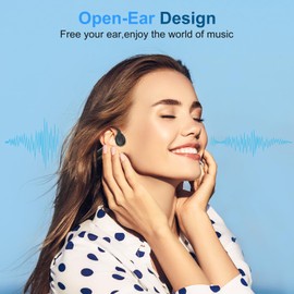 GUGTTR Bone Conduction Headphones Open Ear Headphones Bluetooth 5.3 Wireless Headphones with Mic,IPX5 Sweatproof Lightweight Sport Headset for Running Cycling Driving Workouts,with Earplugs