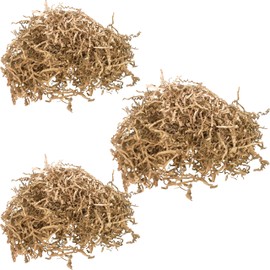 Bonka Bird Toys 1574 Pack3 Natural Crinkle Paper Foraging Bird Craft Basket Shred