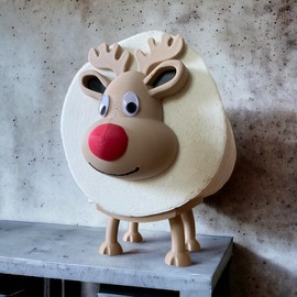 Give your bathroom a pinch of Christmas magic and cuteness - reindeer replacement roll holder - original Phine Made