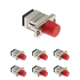 Throncom Simplex Fiber Optical Adapter SC-FC Single Mode Metal Fiber Coupler Connector Fiber Adapter 6-Pack