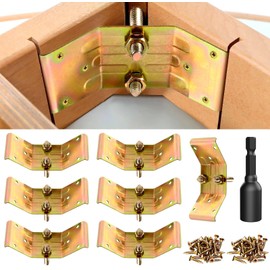 Pisman Table Leg Brackets with Hanger Bolt Driver,Table Leg Corner Bracket for Wood/Dining Table/Desk Legs/Bench Legs/Dining Repair Desks Hardware to Provide Strong Support for Legs and Skirts