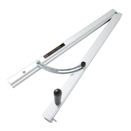 POWERTEC 71035V Table Saw Angle Cutting Jig for Creating Tapered Cuts | 24-Inch Lightweight Aluminum Rails and Laser Etched Scale, 15 Degrees of Taper, 1 PK