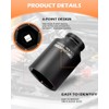 DAYUAN 9 Pcs Axle Nut Hub Impact 1/2" Drive Socket