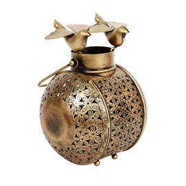CraftVatika Birds Tea Light Holder Handi Tealight Holders Stand Rajashtani Handicraft Handi Showpiece Statue for Home Office Living Room Desk Table Decoration.