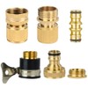 Set of Brass Garden Hose Expandable Stretch Fittings Tap Adaptors