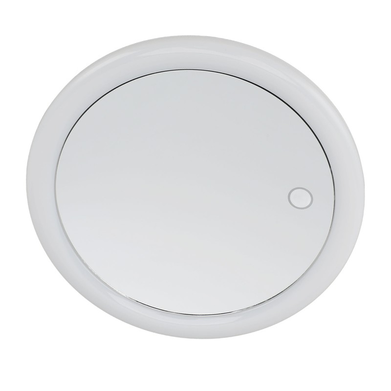 5.6inch Handheld Magnifying Makeup Mirror Triple Suction Cup 10X Magnification