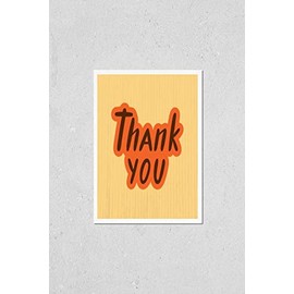 illustration of thank you text for logotype, flyer, banner, invitation or greeting card, postcard, typography poster. Handwritten modern lettering. Inspirational quote on textured background.