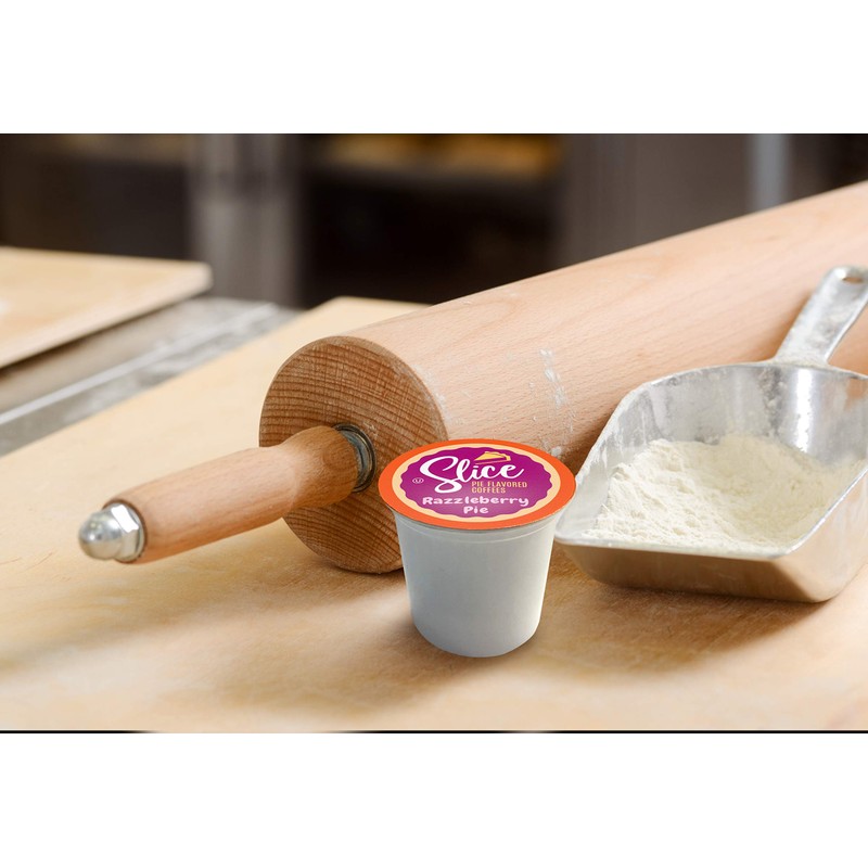 Slice Coffee Flavored Coffee, Razzleberry Pie for Single Serve Brewers,