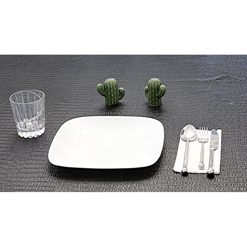 Hand-Painted Ceramic Cactus Salt and Pepper Set - Kitchen Dining