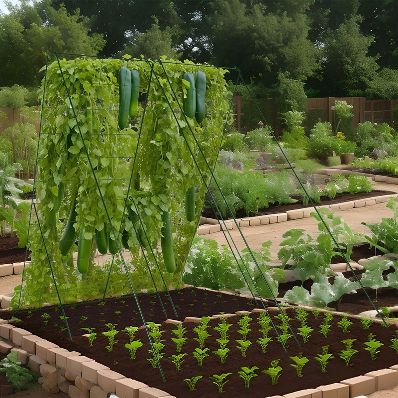 Toriexon Cucumber Trellis for Garden - 4 Pack, 48" L