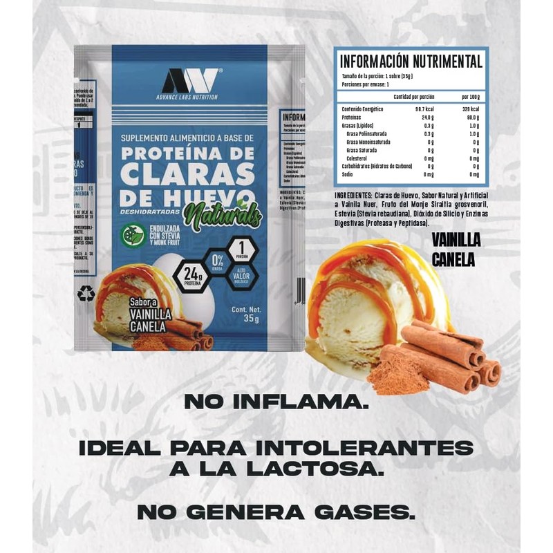 Advance Labs Nutrition Sobres de Proteina a base de claras