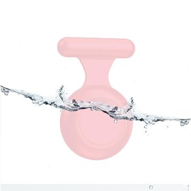 Frylaa AirTag Holder Case for Kids Waterproof,Hidden AirTag Case with Brooch Pin Holder,Item Locator,Anti Lost GPS Tracker Item Finder for Child/Kids/Elderly/Pets/Clothing-Pink