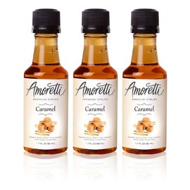 Amoretti Premium Caramel Syrups 50ml 3 Pack